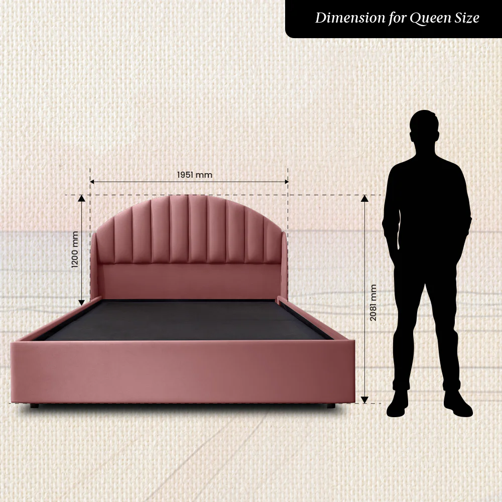 Wave Plus Adjustable Bed Celeste Upholstered Bed (Pink)+ Wave Kinect Propel Mattress 8"(20.3cm) - Image 11