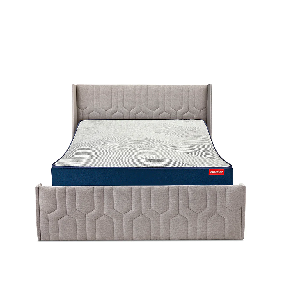 Wave Plus Adjustable Bed + Tranquil Upholstered Bed (Brown)+ Livein Duropedic Mattress 6" - Image 3