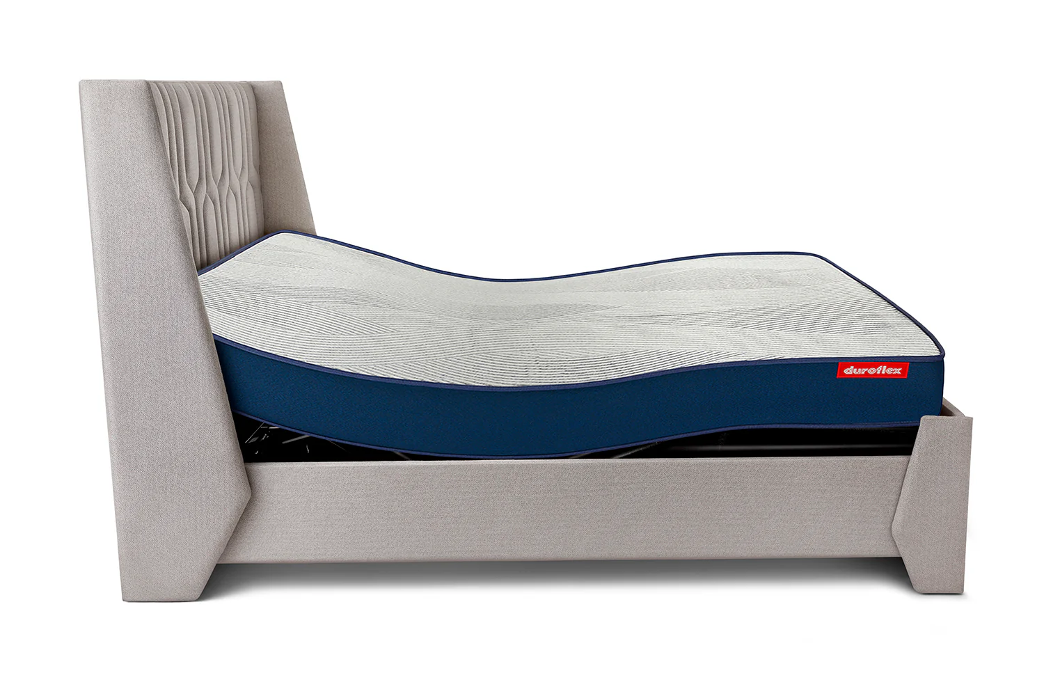 Wave Plus Adjustable Bed + Tranquil Upholstered Bed (Brown)+ Livein Duropedic Mattress 6" - Image 4