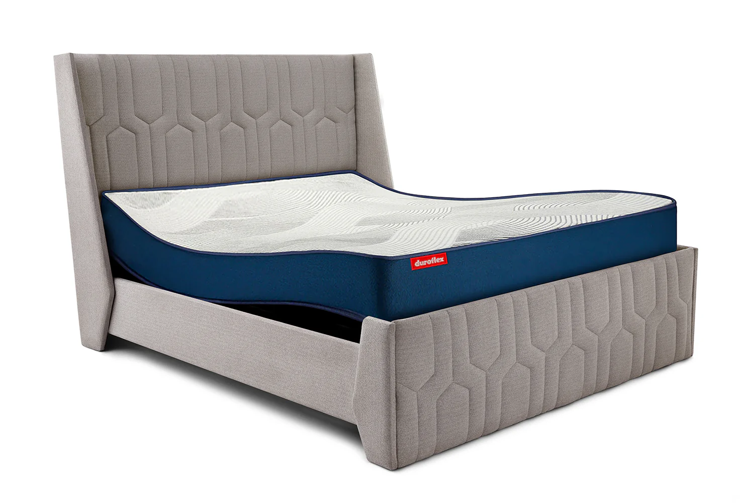 Wave Plus Adjustable Bed + Tranquil Upholstered Bed (Brown)+ Livein Duropedic Mattress 6" - Image 5