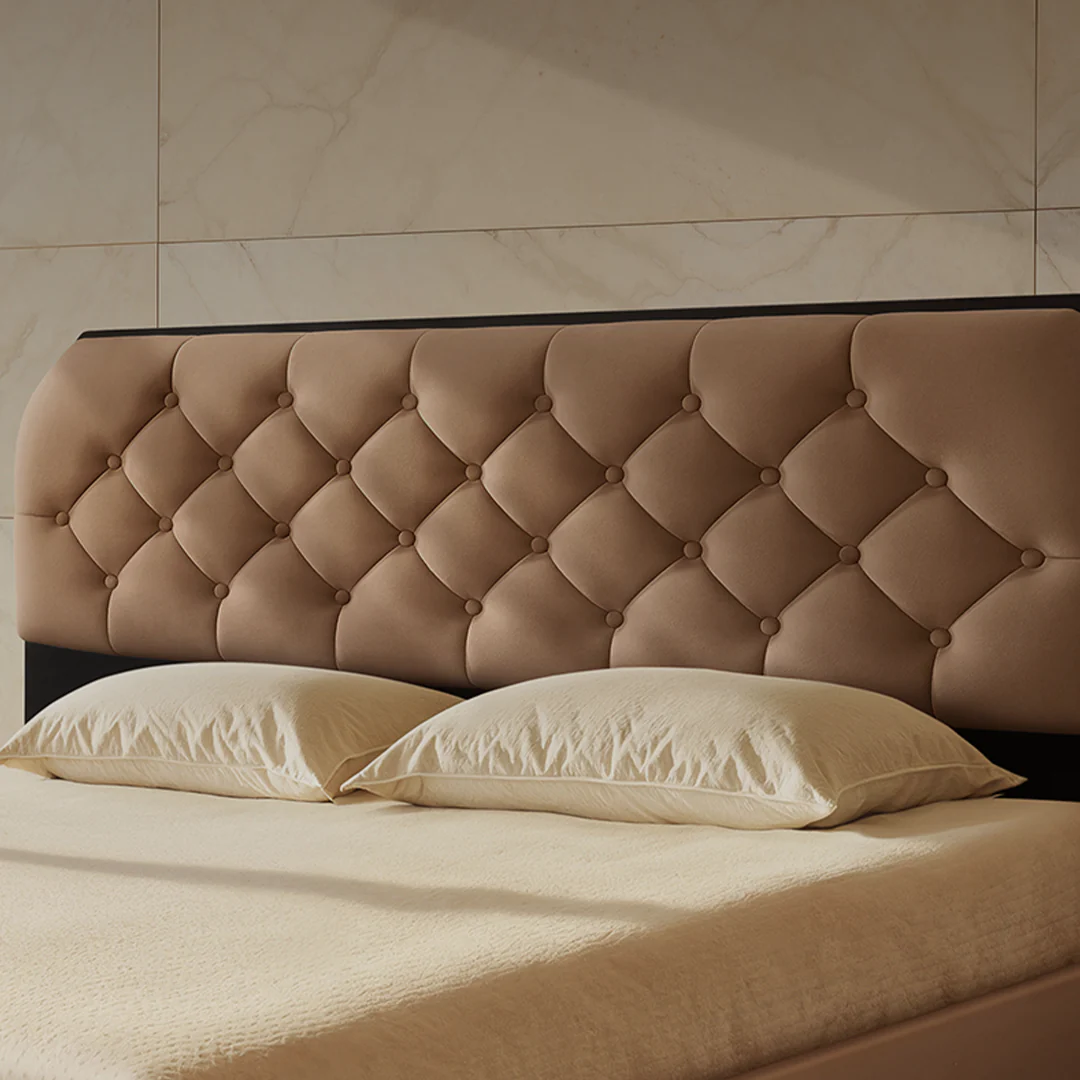 Wave Plus Adjustable Bed Serene Upholstered Bed (Brown)+ Wave Kinect Strength Mattress 8"(20.3cm) - Image 6
