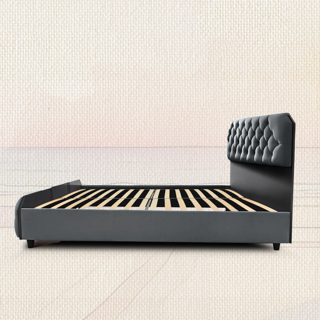 Wave Plus Adjustable Bed Serene Upholstered Bed (Grey)+ Wave Kinect Strength Mattress 8"(20.3cm) - Image 10