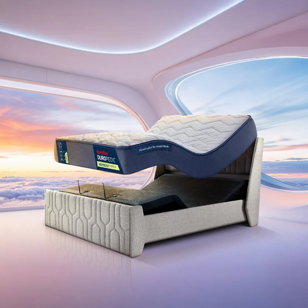 Wave Plus Adjustable Bed Tranquil Upholstered Bed (Grey)+ Wave Kinect Propel Mattress 8"(20.3cm) - Image 2