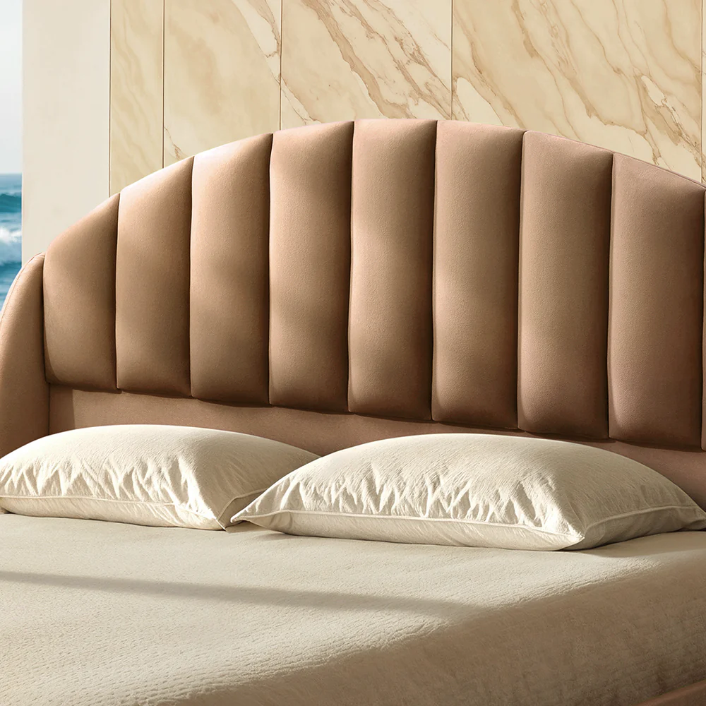 Wave Plus Adjustable Bed + Celeste Upholstered Bed (Brown)+ Quboid Mattress 8" - Image 5