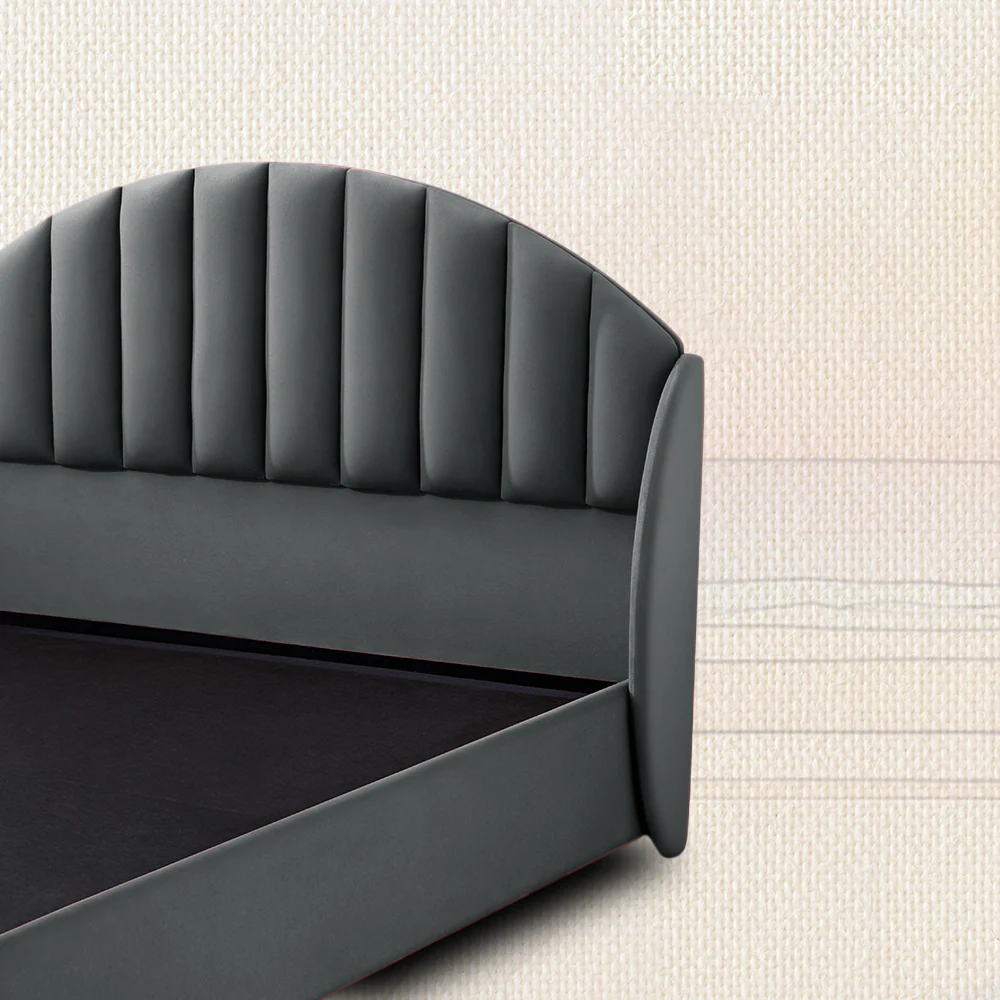 Wave Plus Adjustable Bed + Celeste Upholstered Bed (Grey)+ Quboid Mattress 8" - Image 6