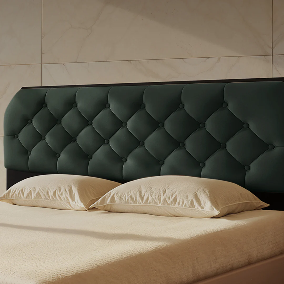Wave Plus Adjustable Bed + Serene Upholstered Bed (Green)+ Quboid Mattress 8" - Image 6