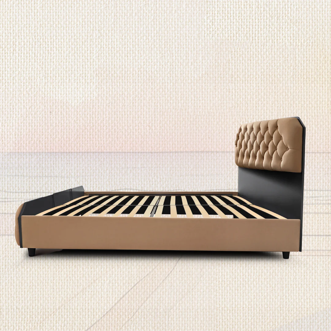 Wave Plus Adjustable Bed with Serene Upholstered Bed and SuperGrid-Brown - Image 10