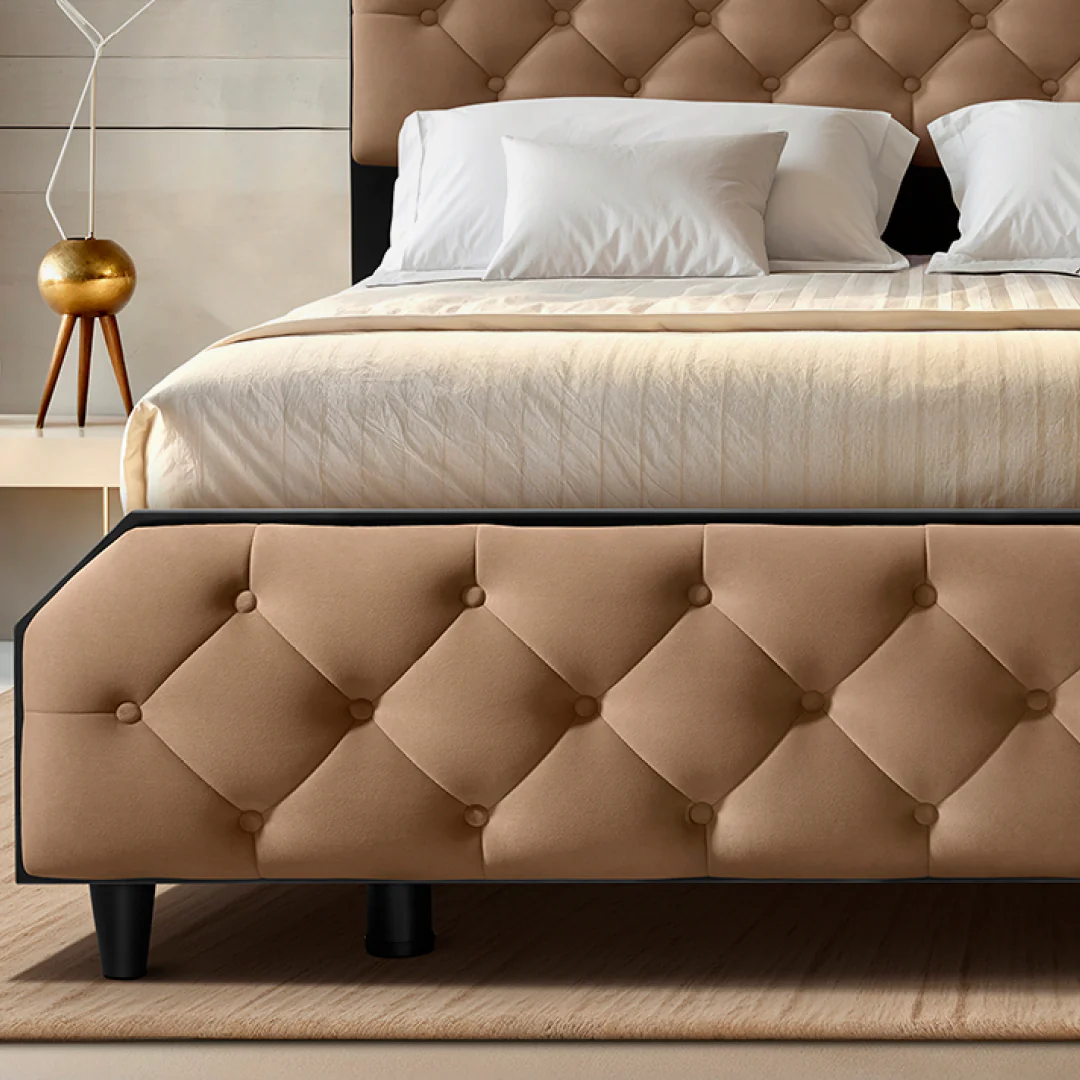 Wave Plus Adjustable Bed with Serene Upholstered Bed and SuperGrid-Brown - Image 7