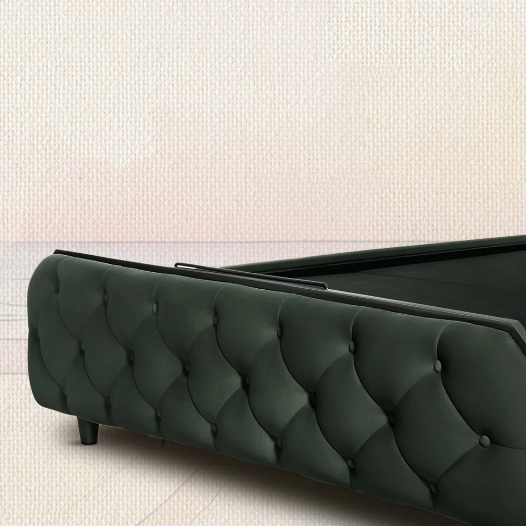 Wave Plus Adjustable Bed with Serene Upholstered Bed and SuperGrid-Green - Image 8
