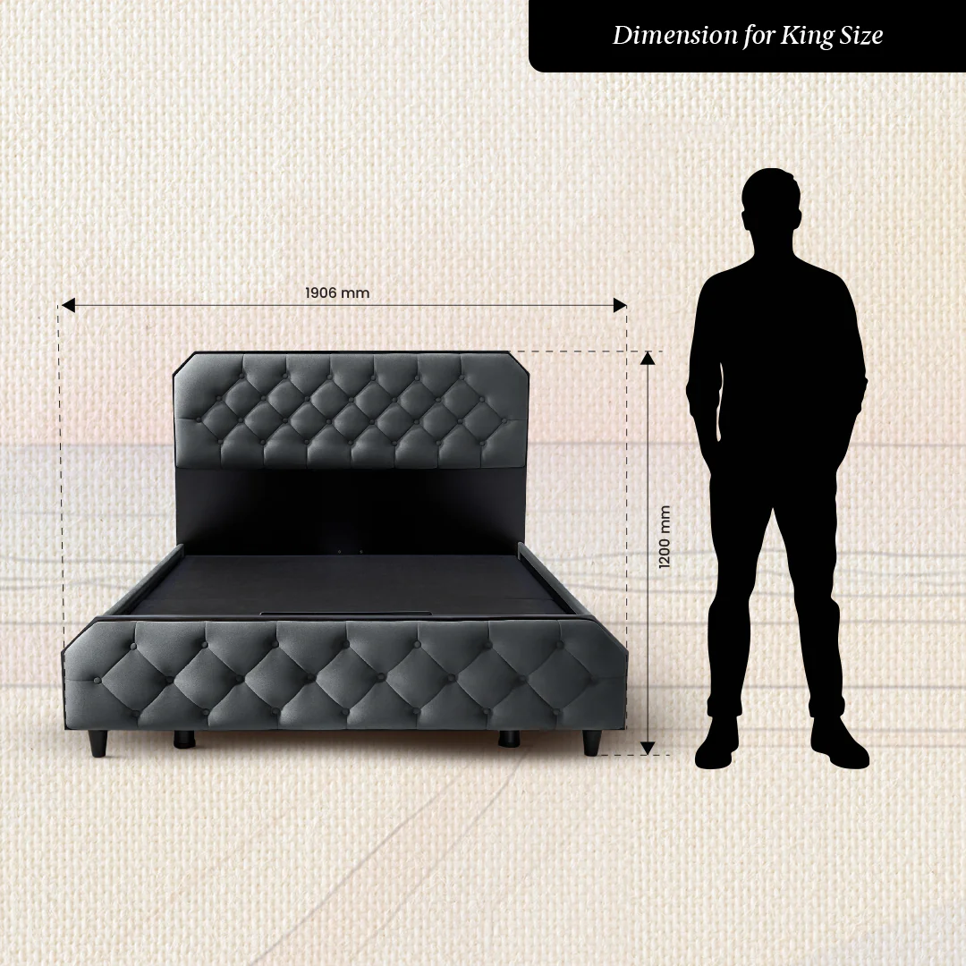 Wave Plus Adjustable Bed with Serene Upholstered Bed and SuperGrid-Grey - Image 12