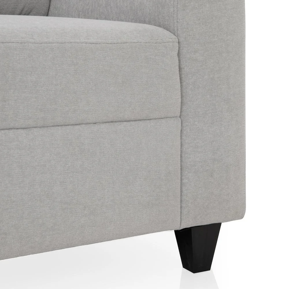 Zivo Plus Cloudy Gray Fabric Sofa Set 3 Seater Sofa - Image 6
