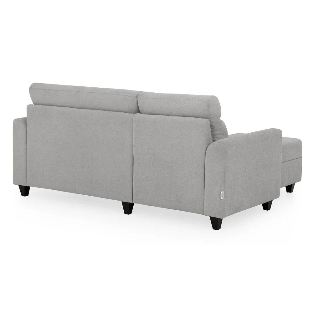 Zivo Plus Cloudy Gray Fabric Sofa Set 3 Seater Sofa with Lounger - Image 11