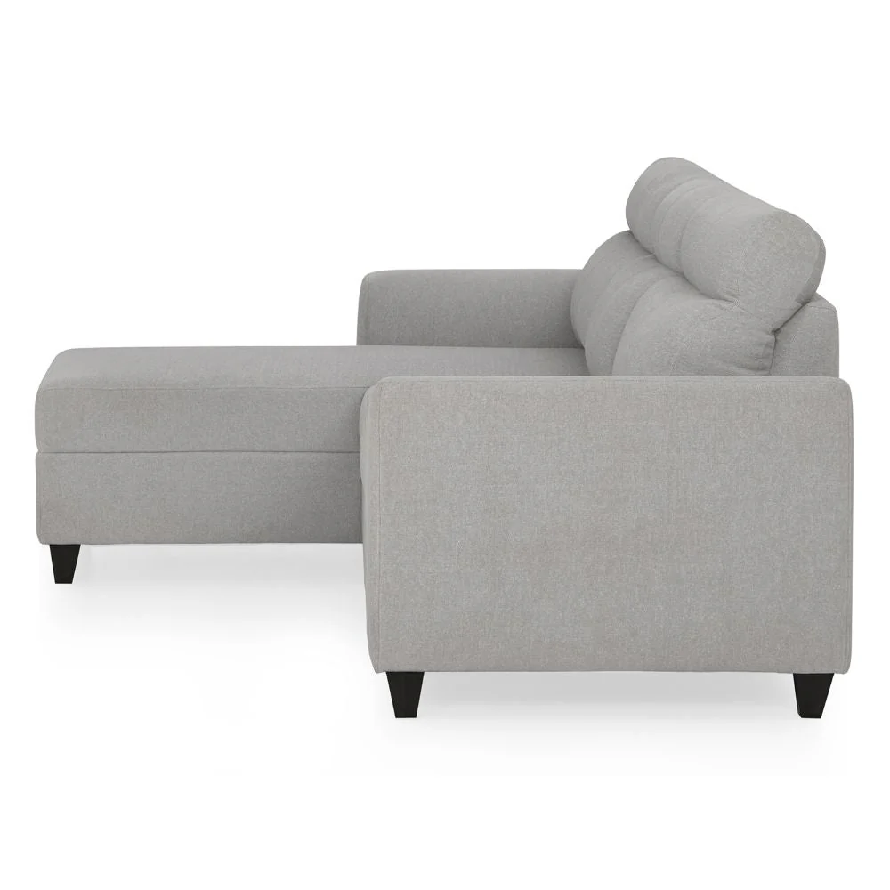 Zivo Plus Cloudy Gray Fabric Sofa Set 3 Seater Sofa with Lounger - Image 5