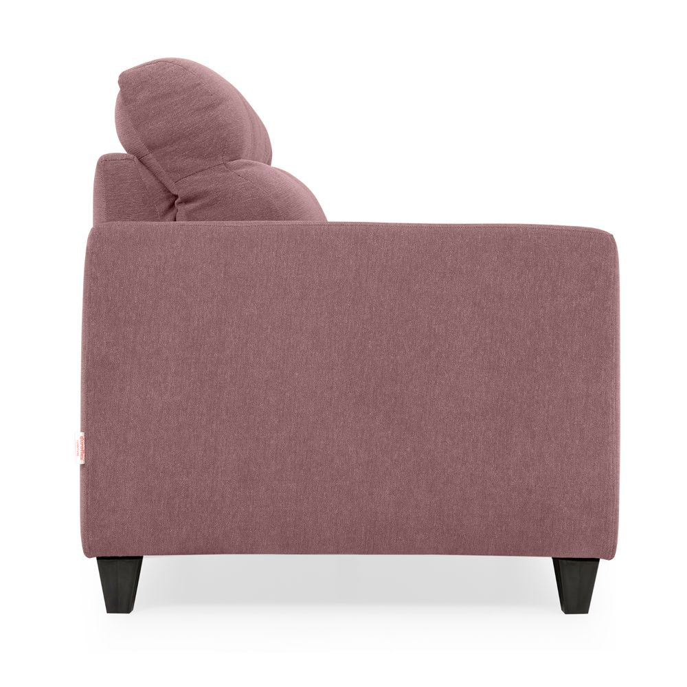 Zivo Plus Dusky Pink Fabric 2 Seater Sofa with Lounger - Image 5