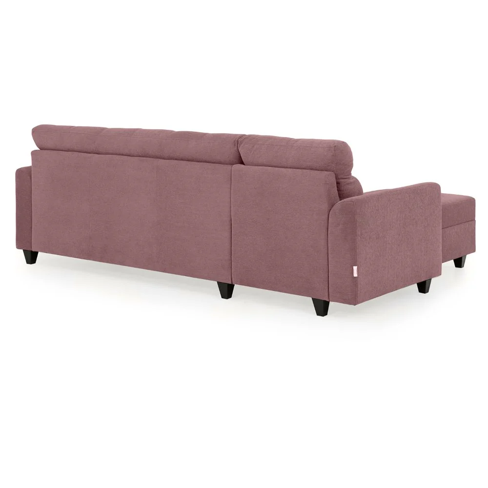 Zivo Plus Dusky Pink Fabric Sofa Set 3 Seater Sofa with Lounger - Image 10