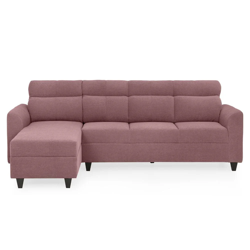 Zivo Plus Dusky Pink Fabric Sofa Set 3 Seater Sofa with Lounger - Image 2