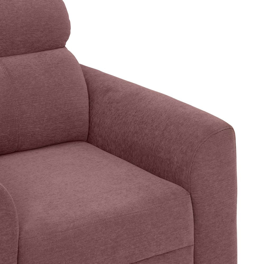 Zivo Plus Dusky Pink Fabric Sofa Set 3 Seater Sofa with Lounger - Image 6