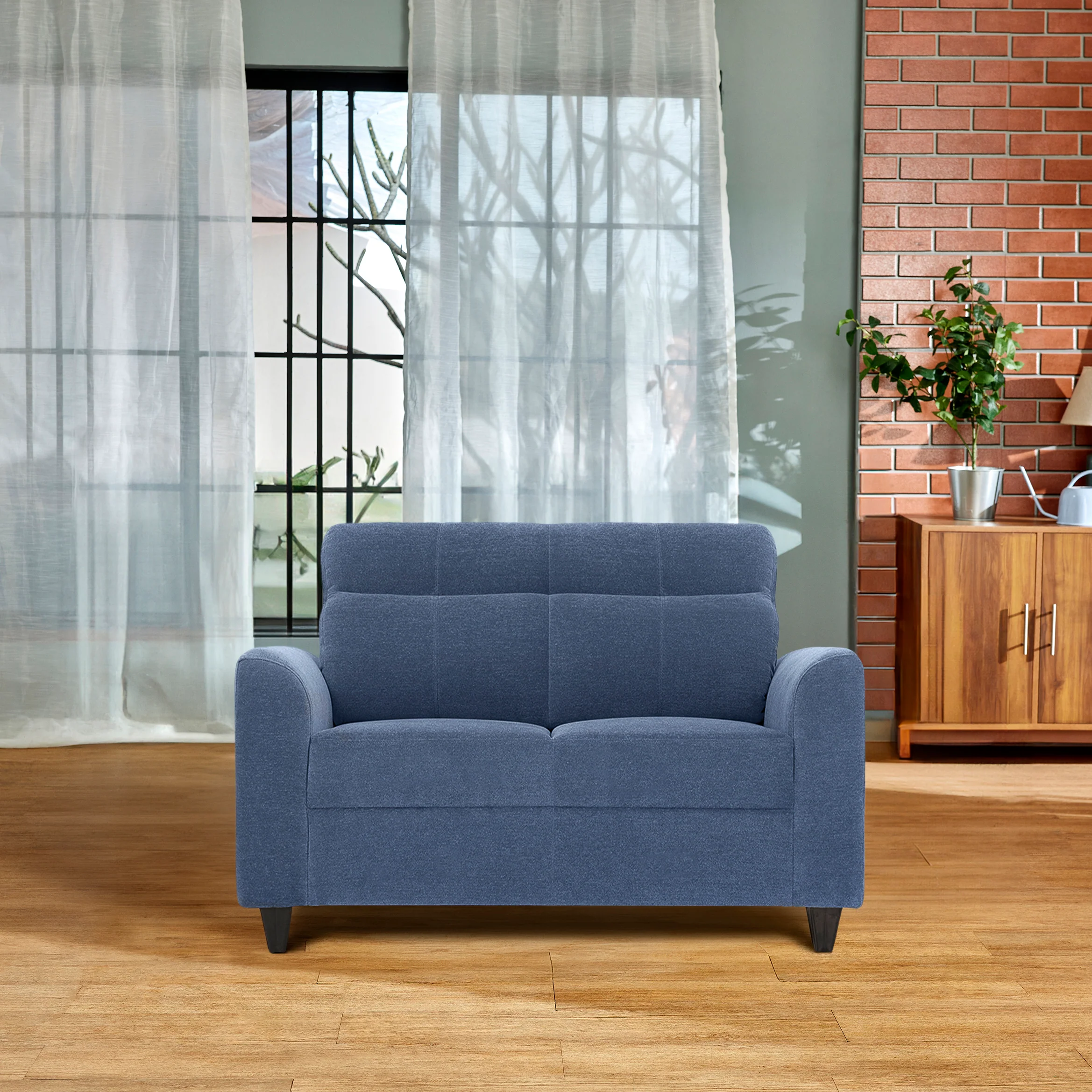 Zivo Plus Twilight Blue Fabric 2 Seater Sofa