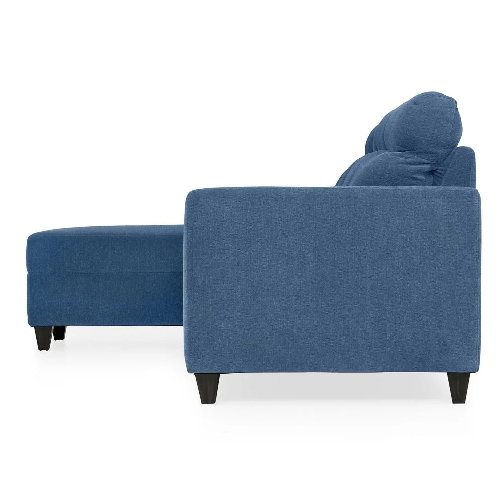 Zivo Plus Twilight Blue Fabric 2 Seater Sofa with Lounger - Image 4